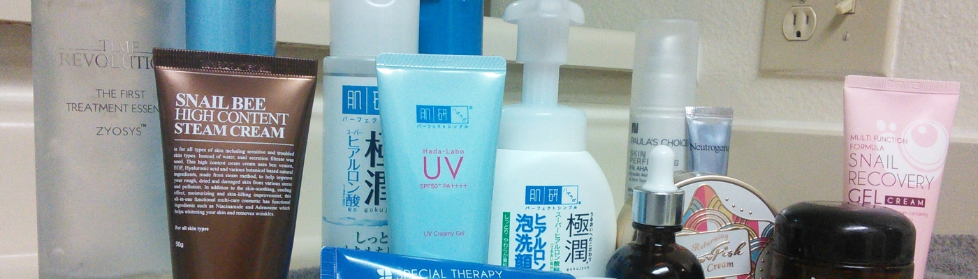 Hyaluronic acid-containing Japanese and Korean skin care products