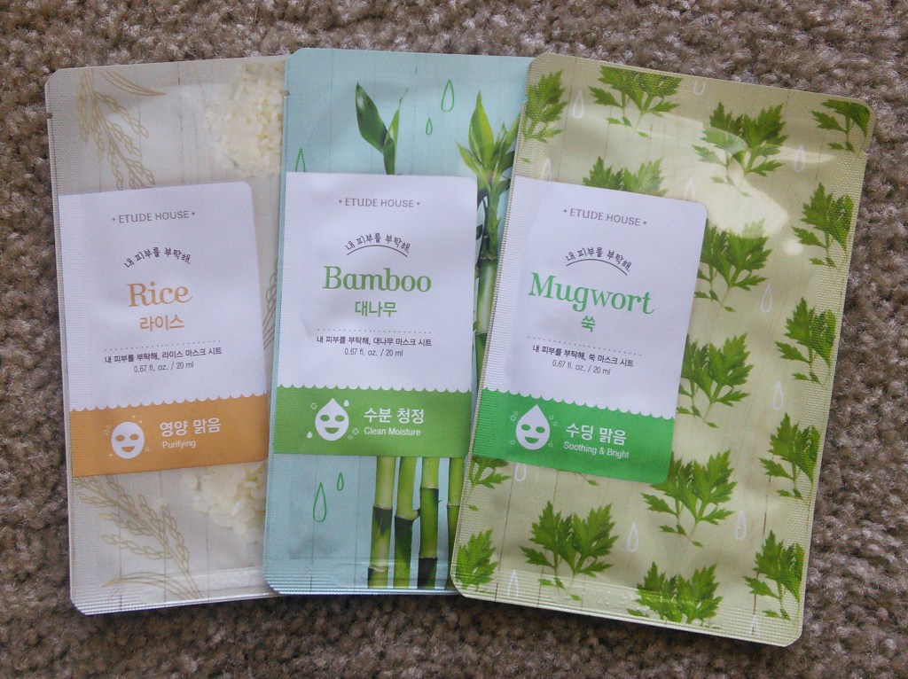 Purifying Etude House I Need You sheet masks