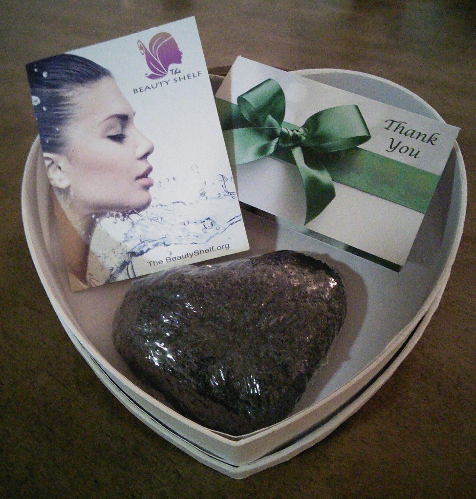 The Beauty Shelf konjac box, opened