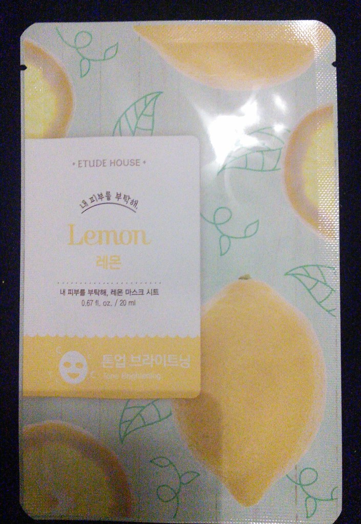 Etude House lemon sheet mask