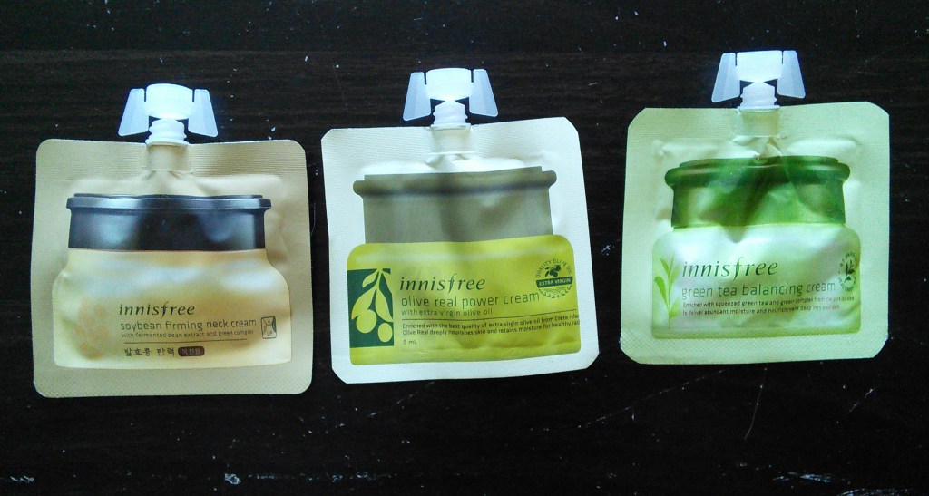 Other Innisfree cream samples