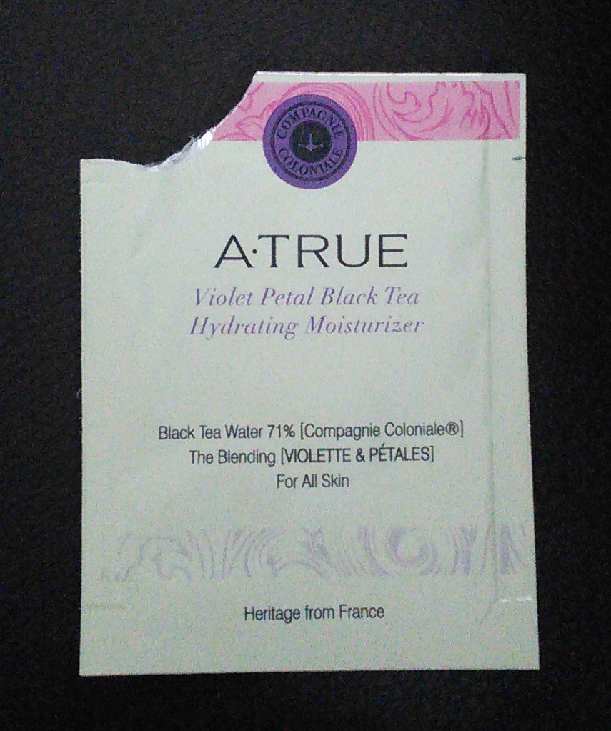 Sample of A.True Violet Petal Black Tea Hydrating Moisturizer