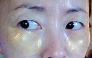 Berrisom Placenta Firming Hydro Gel Eye Patches on face