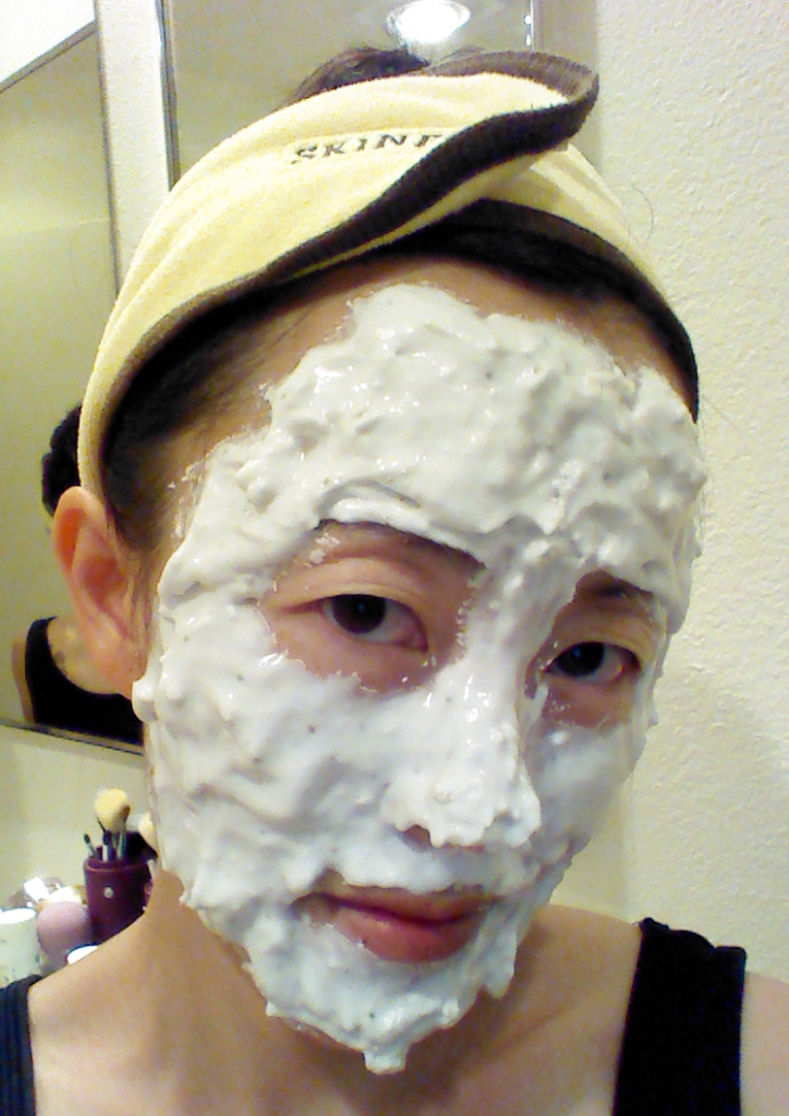 Wearing Lindsey Lavender Modeling Mask