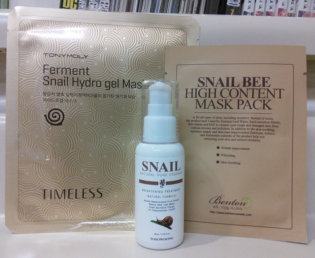 Snail essence and masks
