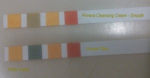 pH strip comparison