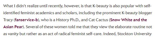 Radical feminist skincare misattribution