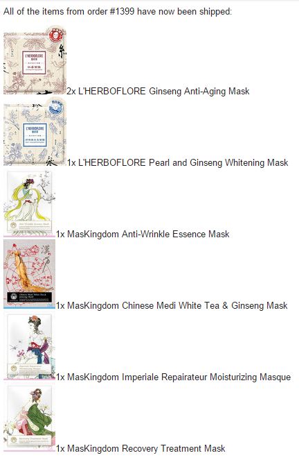 Beautibi sheet mask order