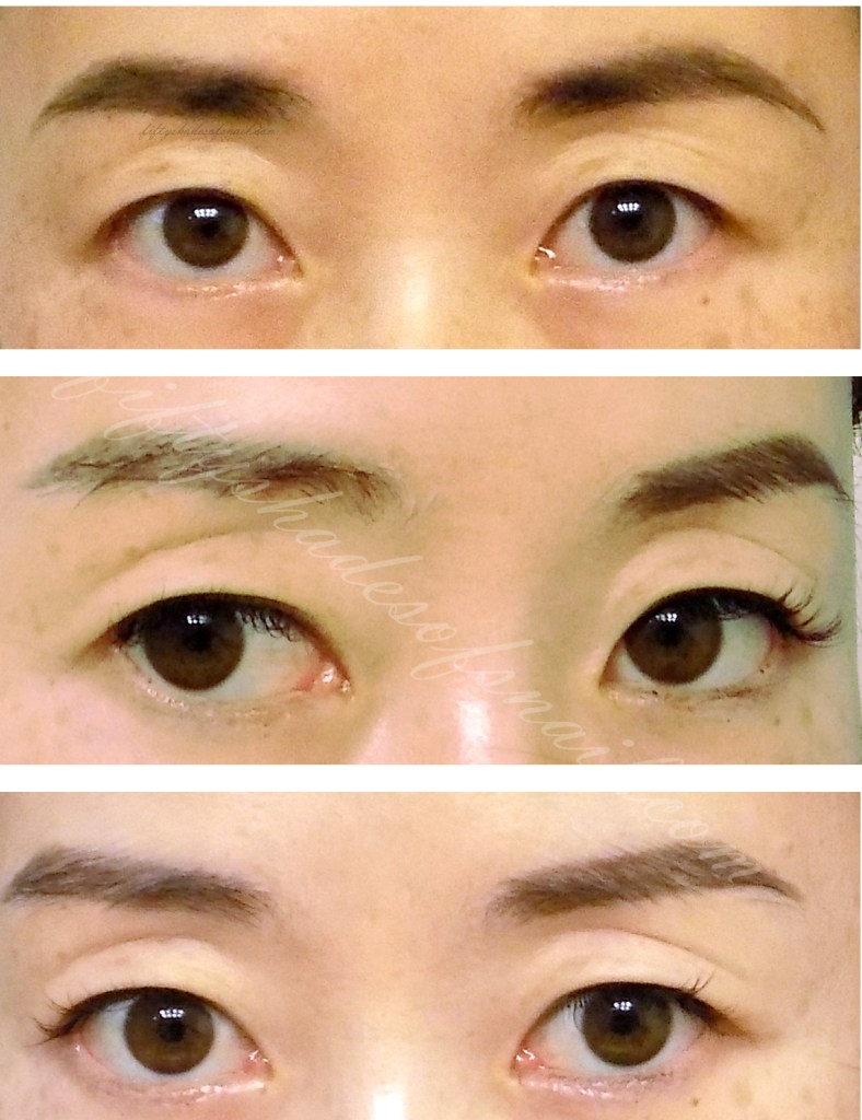 Eyelash extensions before and after pic