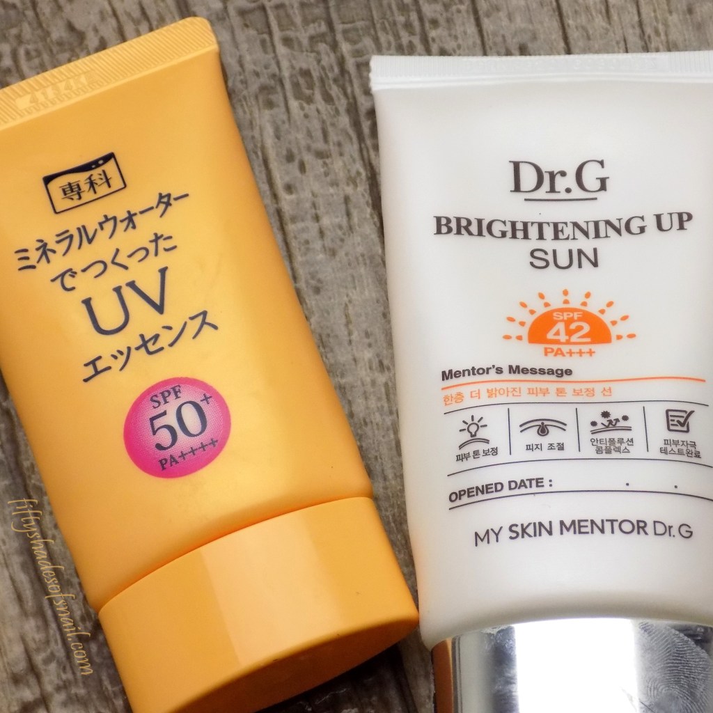 Asian sunscreen empties
