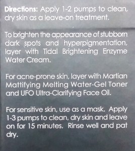 Directions for Sunday Riley Good Genes